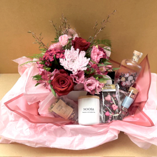 Unveiling Romance: Buderim Floral Art's Valentine's Day Gin Pamper Pack