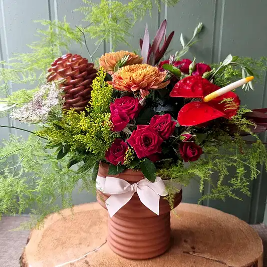 Christmas Flowers and Table flower arrangements