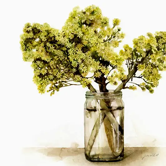 Simple Yellow Vase - Greeting Card