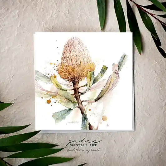 Hookers Banksia- Greeting Card