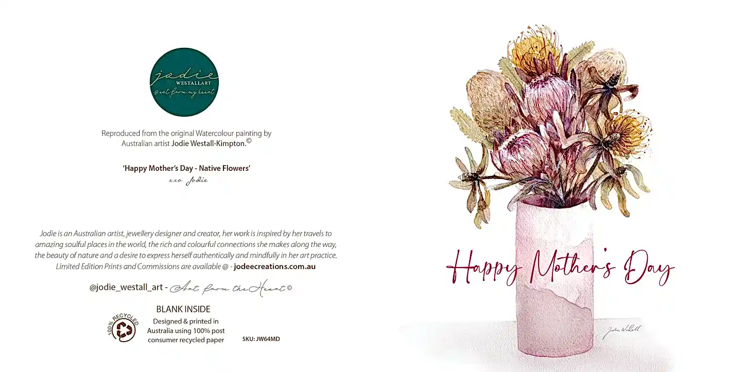 ‘Happy Mother's Day’ Native Flowers - Greeting Card