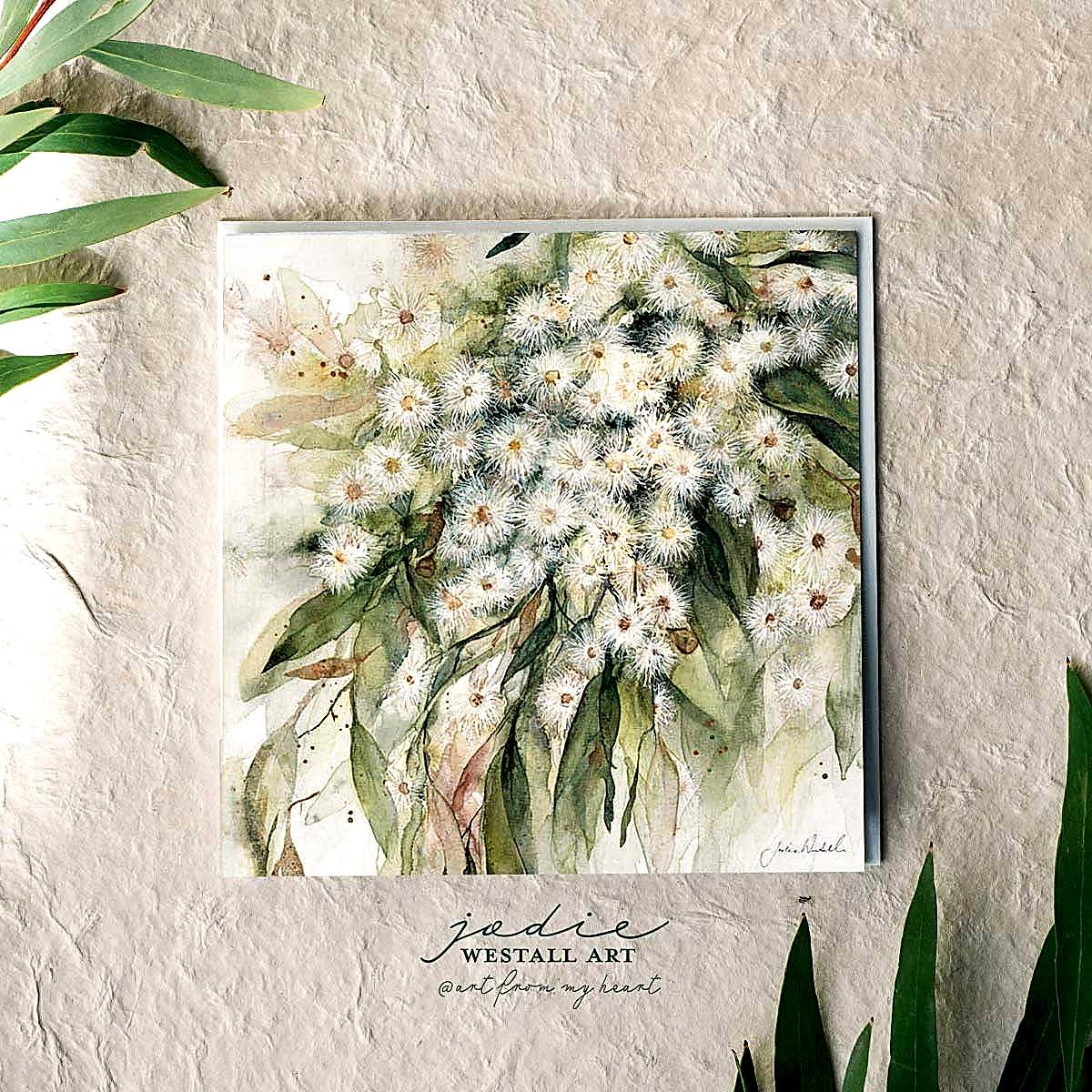 'Splendour flowering gum' - Greeting card