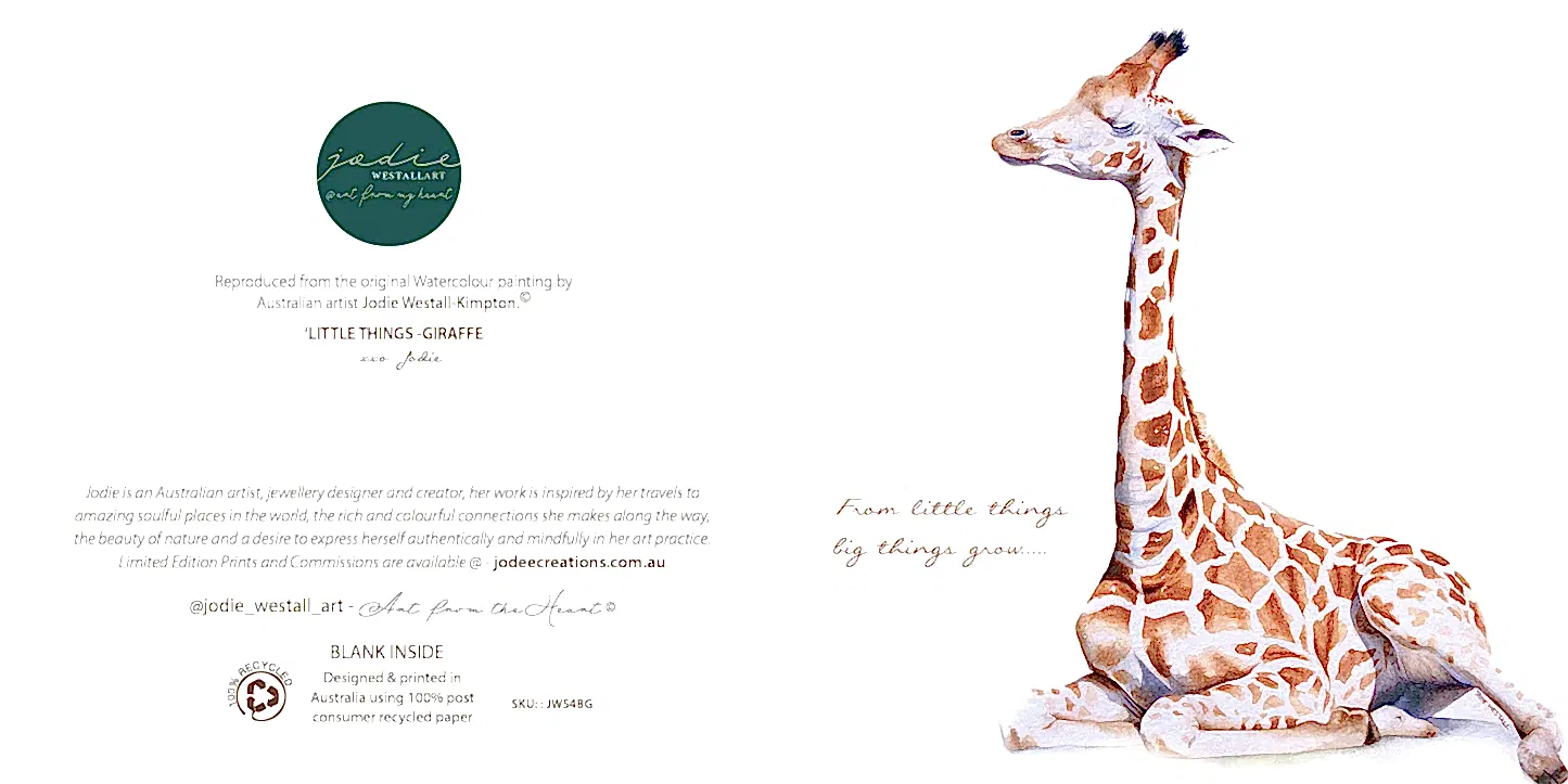 Baby Giraffe - Card