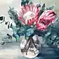 ‘King of the Vase’ King Proteas - Greeting Card