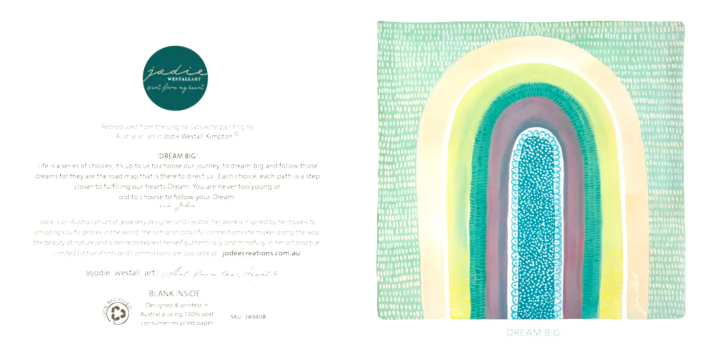 ‘Dream Big’ Rainbow - Greeting Card