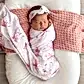 Baby Gift - Organic Snuggle Swaddle Wrap and Topknot or Beanie Set