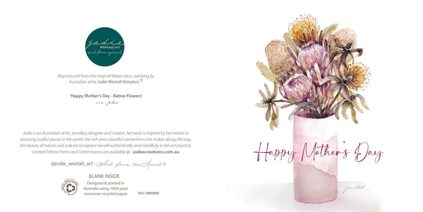‘Happy Mother's Day’ Native Flowers - Greeting Card