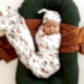 Baby Gift - Organic Snuggle Swaddle Wrap and Topknot or Beanie Set