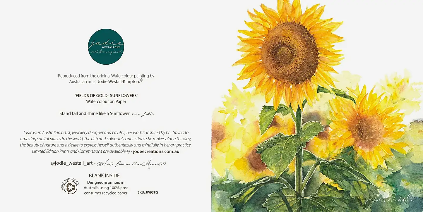Fields of Gold- Greeting Card