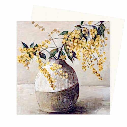 'Pot of Gold' Australian Wattle - Greeting card