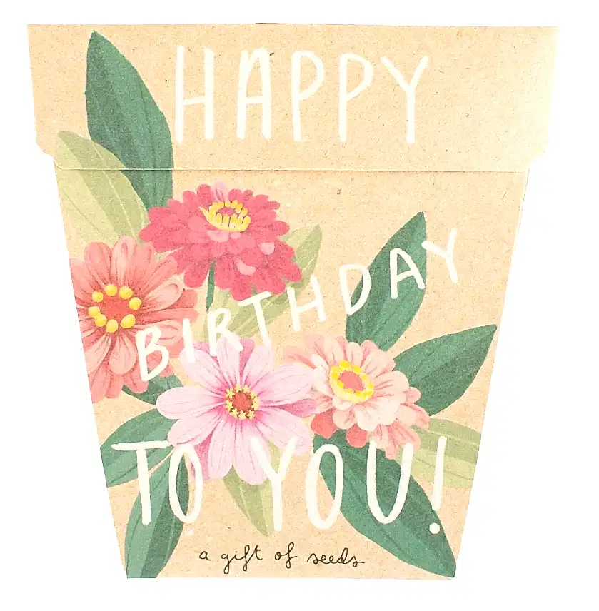 happy birthday seed card