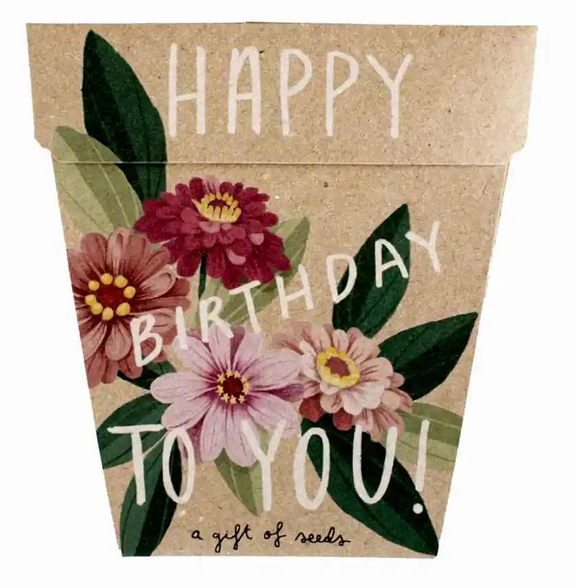 happy birthday seed card