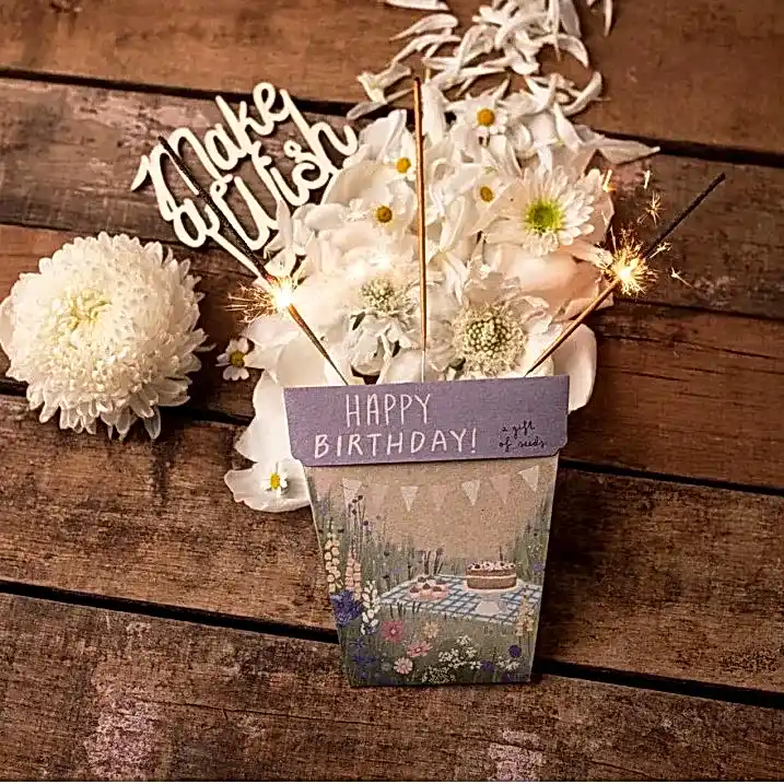happy birthday seed card