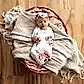 baby swaddle wrap and topknot set floral print