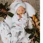 Baby swaddle wrap and beanie set Safari print