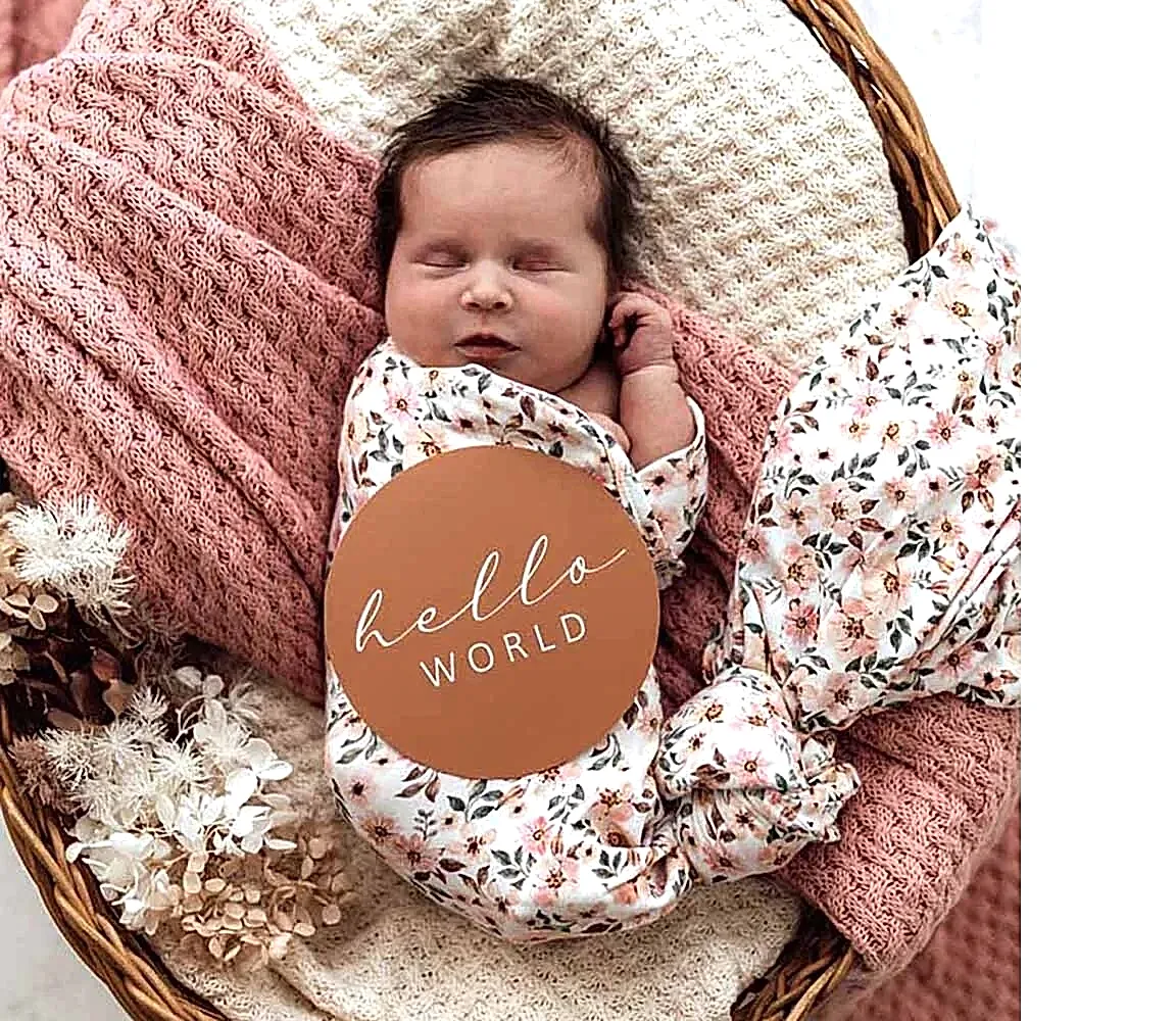 baby swaddle wrap floral print