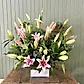 Oriental lilies and foliage gift box