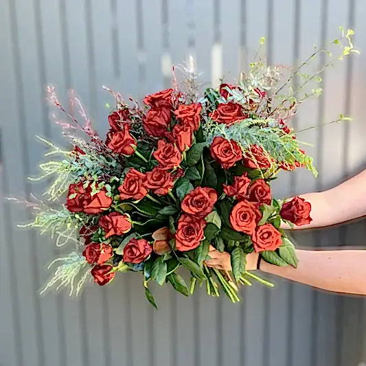 36 long stem red roses bouquet